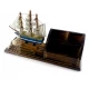 Модель парусника с подставкой для ручек и визиток (25,5х8х13,5 см)