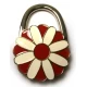 Сумкодержатель для женской сумочки 'Цветок-Замок красно-белый' (6х4х1,5 см)