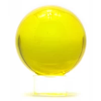 Шар хрустальный на подставке желтый (6 см)