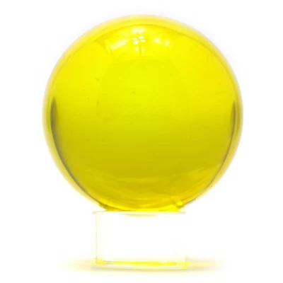 Шар хрустальный на подставке желтый (6 см)  Код: 28729