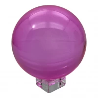 Шар хрустальный на подставке розовый (d-10,5 см)