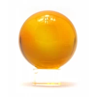 Шар хрустальный на подставке оранжевый (6 см)