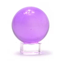 Шар хрустальный на подставке фиолетовый (5 см)