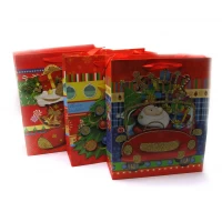 Пакет подарочный с апликацией Новый год (32х26 см)