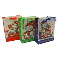 Пакет подарочный Новый год картон (12 шт/уп)(23х18 см)