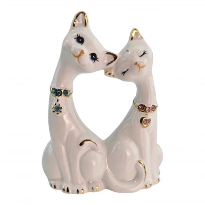 Кошки пара фарфор (12,2х8,2,5х4,5 см)