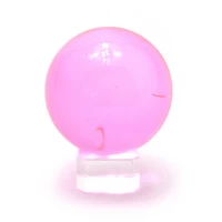 Шар хрустальный на подставке розовый (5 см)