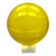 Шар хрустальный на подставке желтый (d-10,5 см)