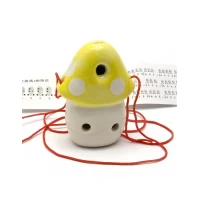 Свистулька керамическая Гриб желтая (8,5х6х4 см)