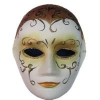 Маска карнавальная Венецианская папье-маше (25см)B
