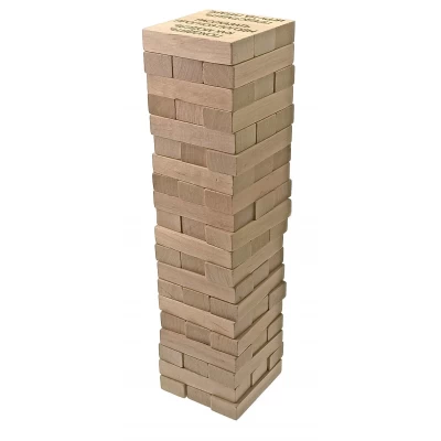 Игра настольная Дженга с фантамис мешочком, надписи на русском языке (60 брусков)(28,5х7х7 см)