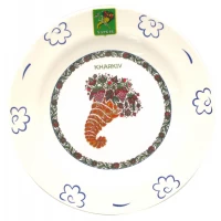 Тарелка Будянский фаянс (d-240 мм) Харьков, рог изобилия