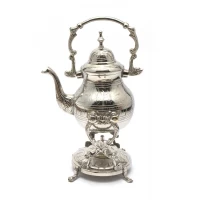 Чайник бронзовый с горелкой на подставкеХром (30,5х19х16 см)