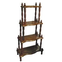 Этажерка 4 полки розовое дерево (120х60х27)