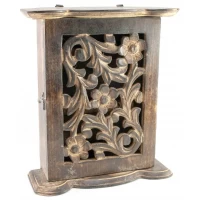 Ключница  резная манговое дерево (22,5х18х7,5 см)