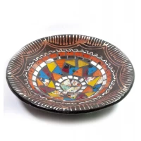 Блюдо терракотовое с мозаикой (d- 20 h-4 см)