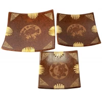 Блюда терракотовые набор 3 шт (29х29х7см 24х24х6см 20х20х5 см)