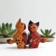 Кошки пара с сердечком дерево (10х7х3 см)