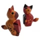 Кошки пара с сердечком дерево (10х7х3 см)