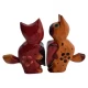 Кошки пара с сердечком дерево (10х7х3 см)