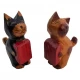 Кошки пара с сердечком дерево (13,5х8х3 см)