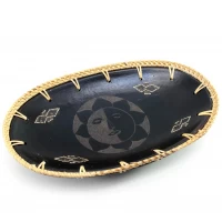 Блюдо терракотовое овальное Солнце (30,5х19х3 см)