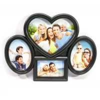 Фоторамки черные (4 фото)(фото 17х12 см 10х15 см 13х9 см)(34,5х25,5 см)