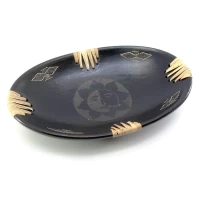 Блюдо Солнце терракотовое овальное (34х21,5х5 см)