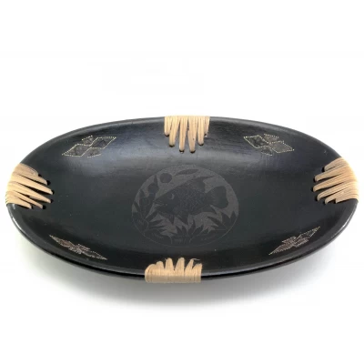 Блюдо 'Рыба' терракотовое овальное (34х21,5х5 см)