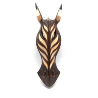 Маска Зебра расписная деревянная (51х16х5 см)