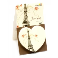 Стикеры Сердечко кремовые (13х8х2 см)C