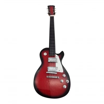 Гитара миниатюра дерево красная (23,5 × 7,5 × 1,5 см)