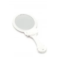 Зеркальце раскладное косметическое белое (9,5х8х1,5 см)