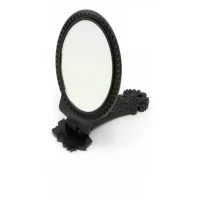 Зеркальце раскладное косметическое черное (9,5х8х1,5 см)