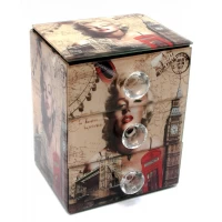 Шкатулка для украшений Мерлин Монрос зеркальцем стеклянная (15х12х9,5 см)