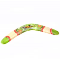 Бумеранг расписной дерево зеленый(41х13х1,5 см)