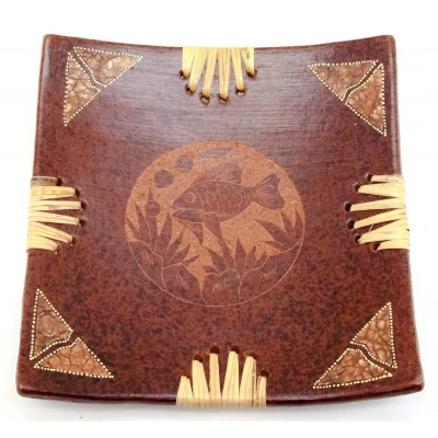 Блюдо терракотовое Рыба (20х20х4 см)