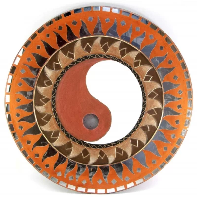 Зеркало мозаичное Инь Янь (d-50 cм) Зеркало мозаичное 'Инь Янь' (d-50 cм)