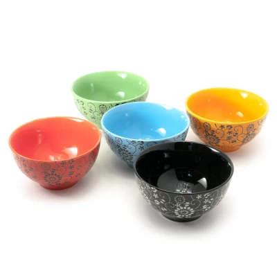 Миски керамические Цветы (набор 5 шт) (h-6 d-11,5 см упаковка 31х12х12,5 см) Миски керамические Цветы (набор 5 шт) (h-6 d-11,5 см упаковка 31х12х12,5 см)