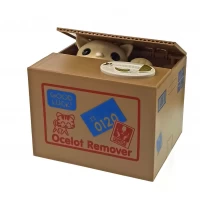 Копилка Кошка Воришка на батарейках (12х9х10 см)E