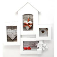 Фоторамки  на 4 фото(фото 10х10 см 10х15 см)(45х40х2,5 см)