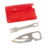 Мультитул Кредитка красный (8 в1) (8,5х5,5х0,3 см)
