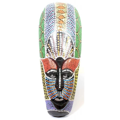 Маска расписная деревянная (30х11х2,5 см)