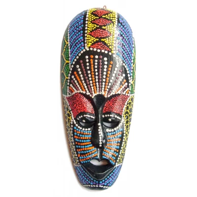 Маска расписная деревянная (24,5х10х2,5 см)A