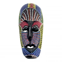 Маска расписная деревянная (24,5х10х2,5 см)A