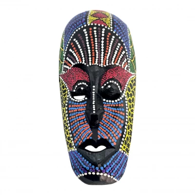 Маска расписная деревянная (24,5х10х2,5 см)A