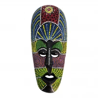 Маска расписная деревянная (25х11х3 см)