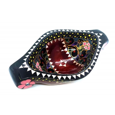 Братина Ладья из цельного дерева инкрустированная перламутром (16,5х10х3,5 см)E Братина Ладья из цельного дерева инкрустированная перламутром (16,5х10х3,5 см)E