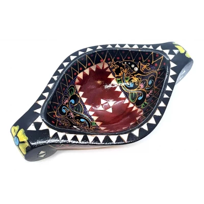 Братина Ладья из цельного дерева инкрустированная перламутром (16,5х10х3,5 см)H Братина Ладья из цельного дерева инкрустированная перламутром (16,5х10х3,5 см)H