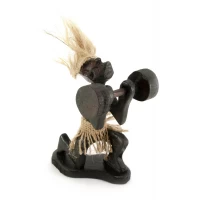 Папуас Штангист дерево (14,5х11х9,5 см)